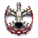 MKS XC-III Bear Trap Pedals in Black or Red with Large Grippy Flat Platform