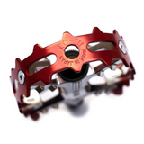 MKS XC-III Bear Trap Pedals in Black or Red with Large Grippy Flat Platform