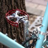 MKS XC-III Bear Trap Pedals in Black or Red with Large Grippy Flat Platform