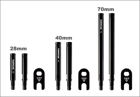 Topeak Valve Extenders for Shallow, Mid and Deep Section Rims - 3 Length Options