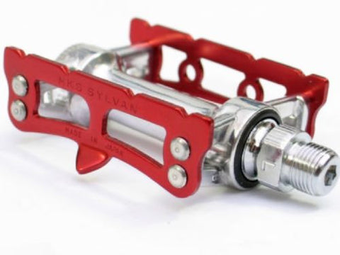 MKS Prime Sylvan Track Classic Track / Race / Fixie Bike Pedals - Red