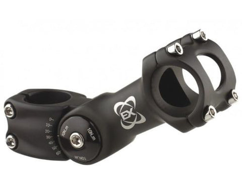 System Ex Adjustable Bicycle Stem to raise handlebars. 90, 110mm or 130mm length for 31.8mm dia. bar