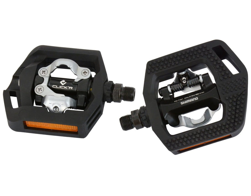 Shimano PD-T421 Dual-Sided Combination Pedals Flat and SPD Cleat