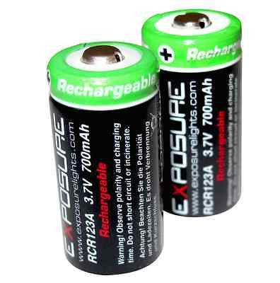 EXPOSURE LIGHTS RCR123A Rechargeable Lithium-ion Batteries (pair)