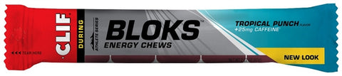 CLIF Shot Bloks Energy Chews for Active Sports - Tropical Punch (+caffeine)