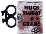 Muck Sweat & Gears Boxed Gift Mug: Cyclists, Cycling, MTB, Mountain Biking, Bike