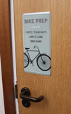 Bike Prep Tin Sign Gift: Road Cyclists, Mountain Bikers, Touring, Downhill, Etc.